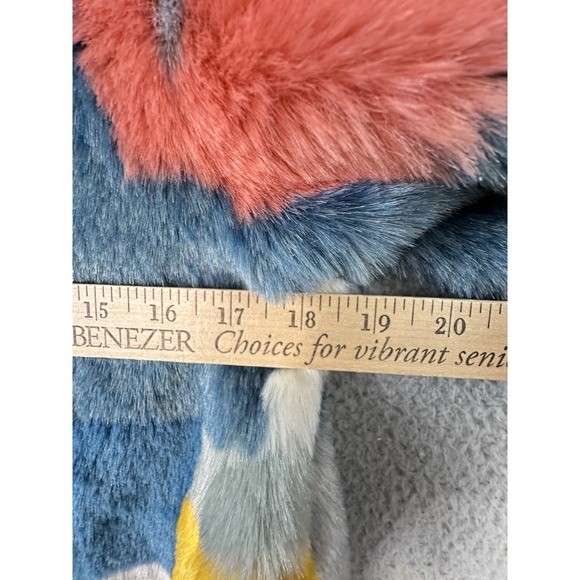 Stella McCartney Kids ColorBlock Abbie Faux Fur Jacket Sz 14 Yrs Soft And Cozy - Picture 8 of 10